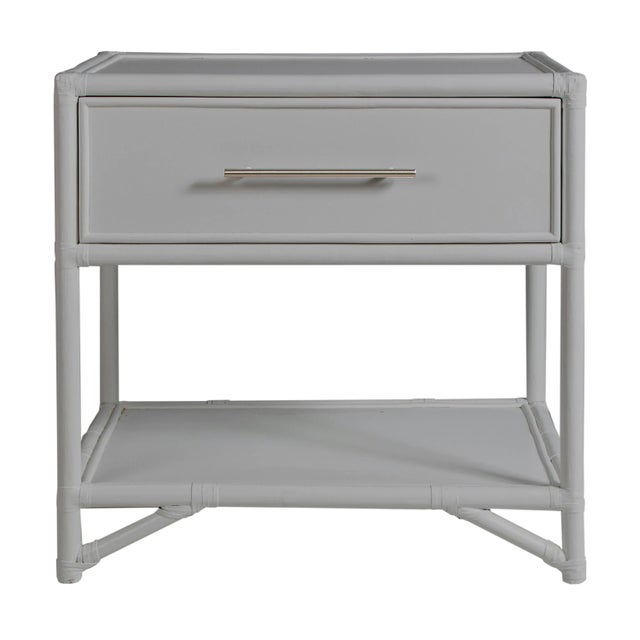 Olympia One-Drawer Nightstand in Light Gray For Sale In West Palm - Image 6 of 6