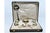Silver Salt and Pepper Shakers with Glass Cores and Spoons, Set of 11, in Good conditions.