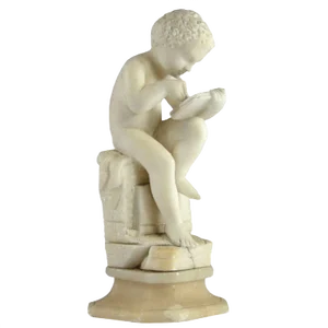 Antique Italian Marble Sculpture of a Boy in the Style of Canova