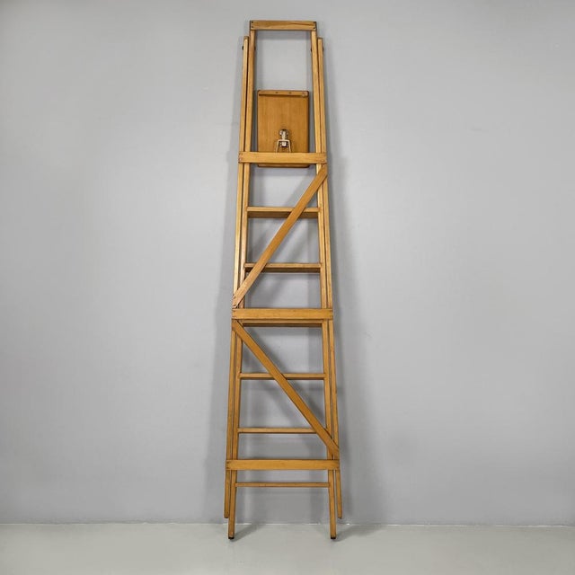 Mid-Century Modern Italian Wooden Ladder by Fabbrica Scale Alberti, 1960s For Sale - Image 4 of 18