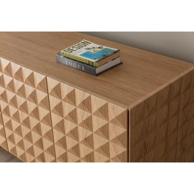 Teatro Spike Design Luxury Wood Architectural Sideboard For Sale In Los Angeles - Image 6 of 11