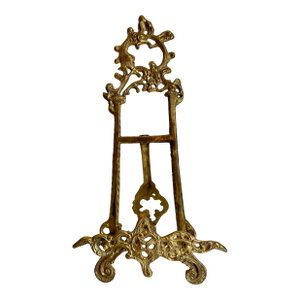 Vintage Ornate Brass Easel 15"
