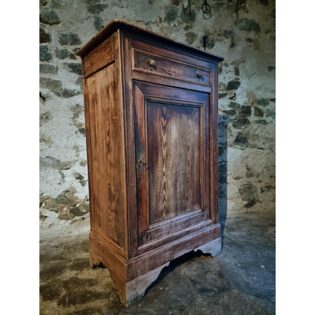 Rustic Antique Rustic French Pine Cabinet, 1800s For Sale - Image 3 of 16