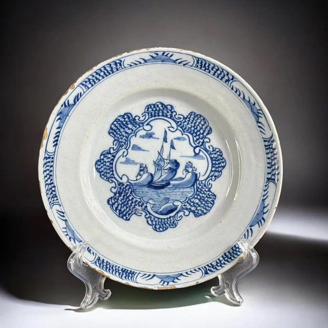 Ceramic Dutch Delft Charger, 1750-1780 For Sale - Image 7 of 7