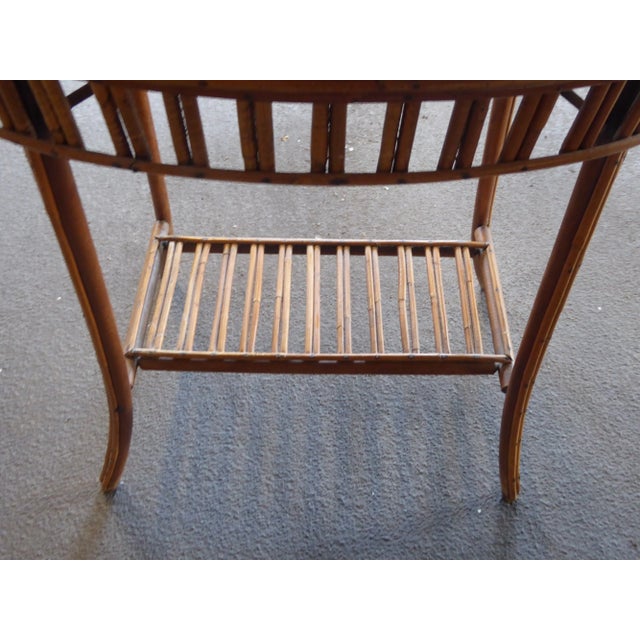 1920's Sculptural Oval Rattan Center Table For Sale In Miami - Image 6 of 9