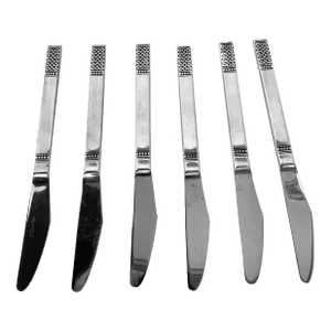 Vintage Danika Stainless Steel "Celtic Knot" Pattern Dinner Knives- Set of 6