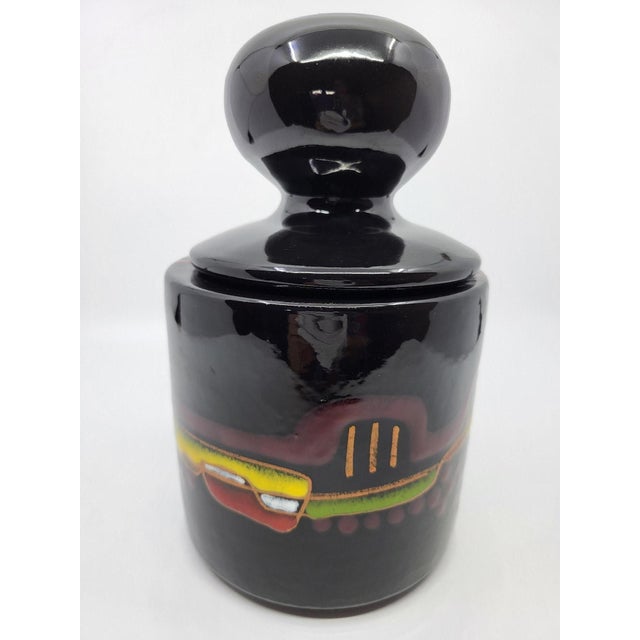 Covered Pot in Black Ceramic by Cesare Verzolini, Italy, 1960 For Sale - Image 6 of 13