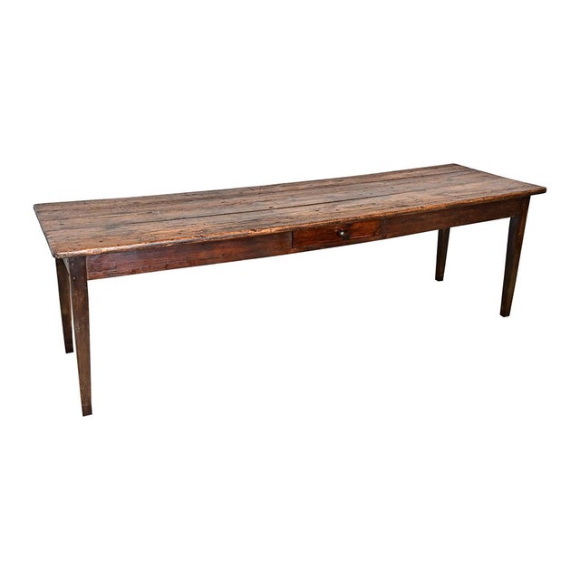 19th Century French 19th Century Pine Farm Table For Sale - Image 5 of 13