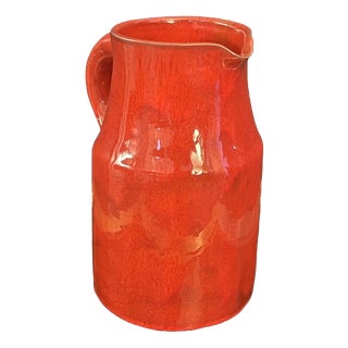 Vintage Red Vase by the Cloutier Brothers, 1960s For Sale
