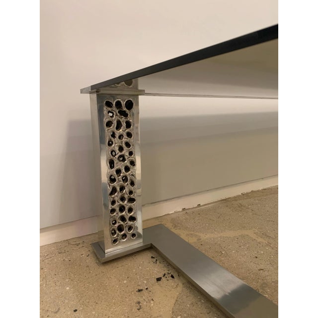 Willy Luyckx Aluclair Belgian 1970s Sculptural Table For Sale - Image 4 of 13