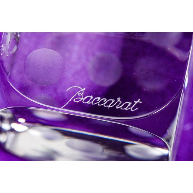 Pair of Large Decorative Vintage Baccarat Crystal Glass Dice Paperweight Display For Sale In New York - Image 6 of 13