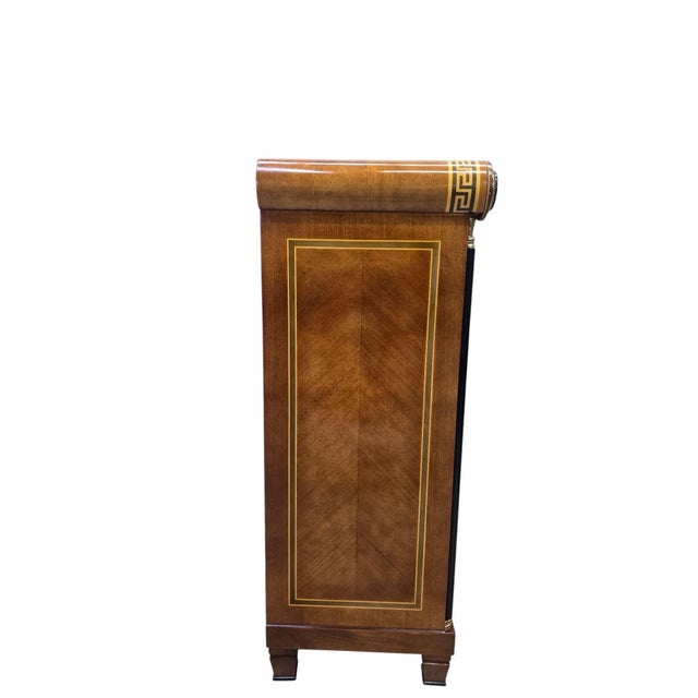 Late 20th Century Neoclassical Empire Revival Mahogany Five Drawer Chest For Sale - Image 4 of 11