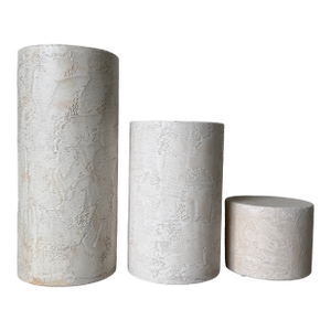 1980's Postmodern Plaster and Wood Pedestals - Set of 3
