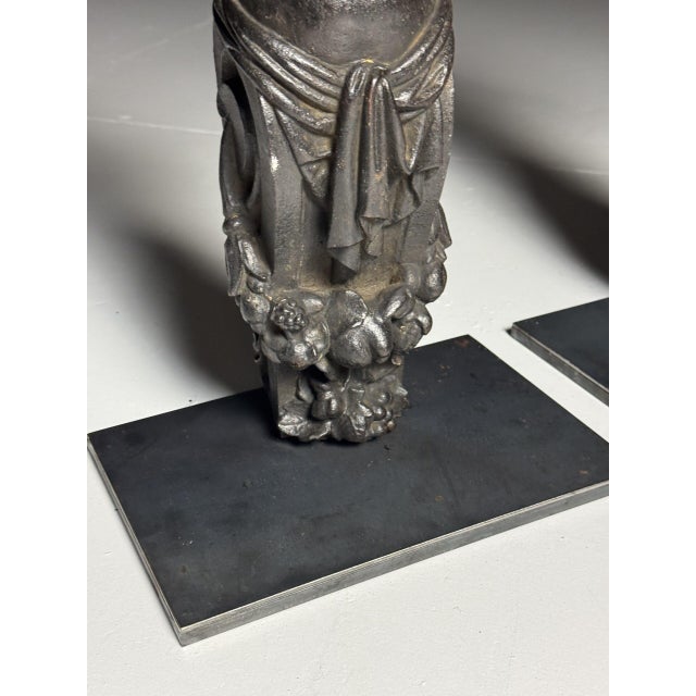 Cast Iron Angels, 19th Century, Set of 2 For Sale - Image 11 of 18