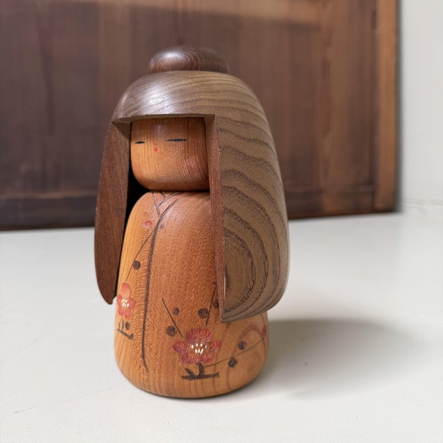 Black Vintage Sōsaku Kokeshi Figurine by Takeda Daisuke, 1970s For Sale - Image 8 of 8