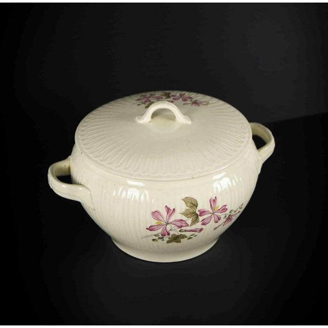 Vintage soup bowl is an original decorative object realized in the half of 20th century. A very elegant porcelain soup...