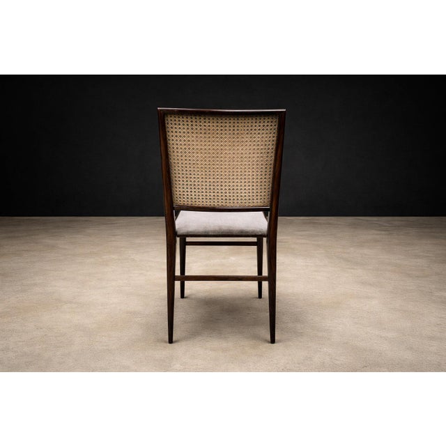 Brazilian Modern Set of Four Rosewood & Cane Dining Chairs by Celina, Brazil, 1960s - Lot 564B For Sale - Image 16 of 16