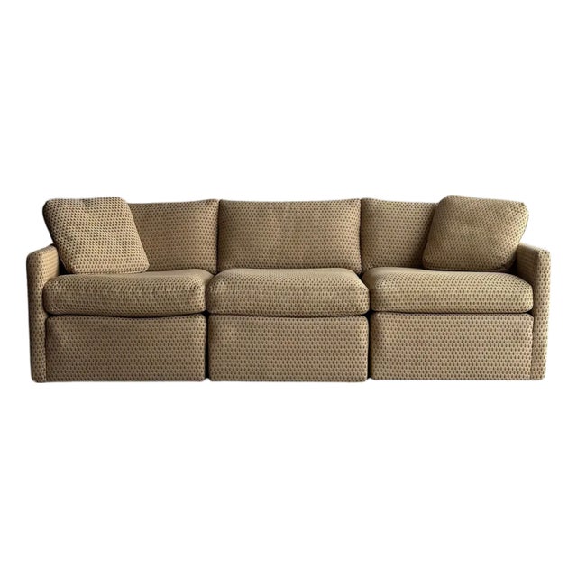 Vintage Three-Piece Modular Lounge Sectional Sofa, Charles Pfister for Knoll For Sale