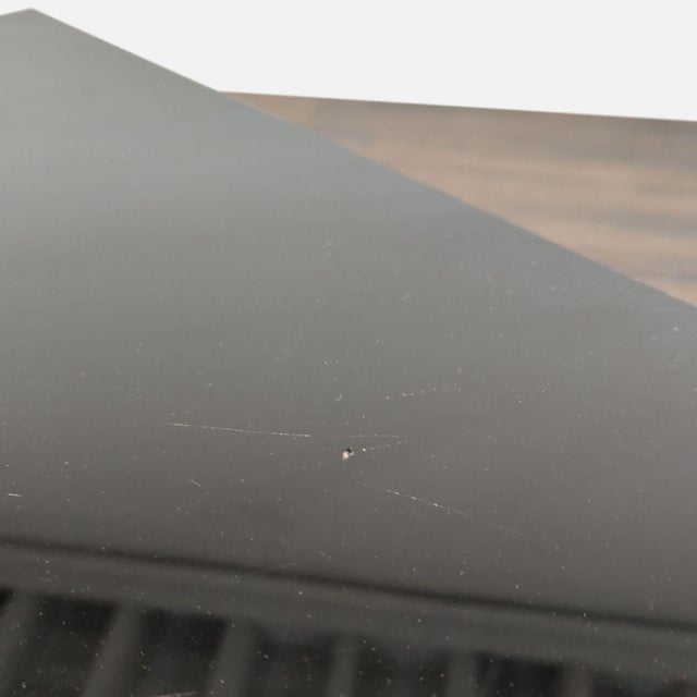 Traditional Vintage Glass Top Carved End Table For Sale - Image 3 of 6