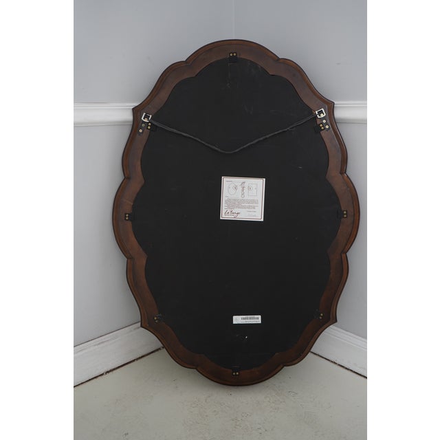 Brown Labarge Deep Dish Scalloped Frame Mirror For Sale - Image 8 of 9