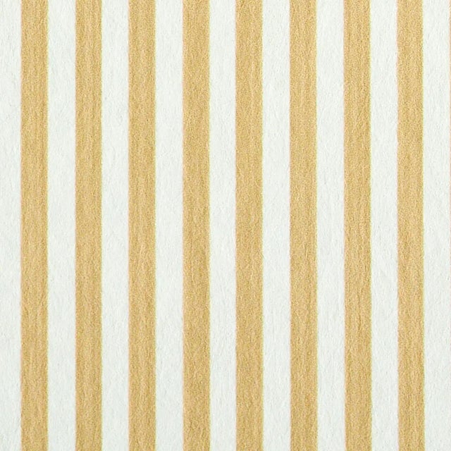 Transitional Sample - Schumacher Edwin Stripe Narrow Wallpaper in Wheat For Sale - Image 3 of 4