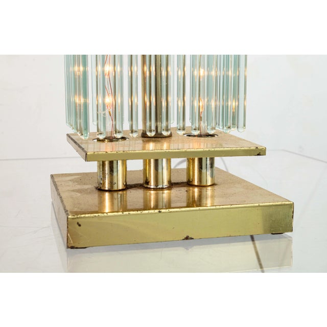 Pair of 1960s Liteline Chicago Brass and Glass Mid Century Modern Table Lamps For Sale - Image 10 of 12