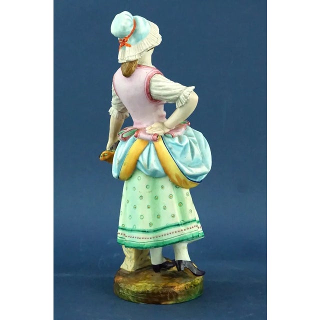 19th Century Biscuit Porcelain Lady by Jean Gille, Paris, France For Sale - Image 6 of 18