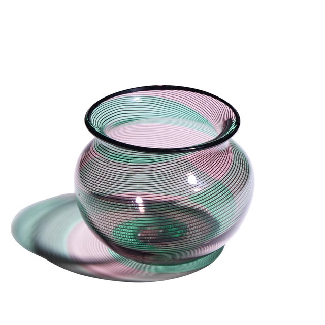 Mid 20th Century Ercole Barovier Toso Mid Century Murano Italian Art Glass Vase For Sale - Image 5 of 6