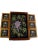 Vintage Embroidered Velvet Jewel Coasters and a Serving Tray Under Glass in Wooden Frame - 7 Pieces For Sale - Image 12 of 12