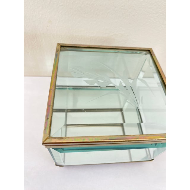 Italian Art Deco Beveled Glass Box, Italy, 1930 For Sale - Image 6 of 18