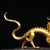 Vintage Gilt Copper Striding Dragon Statue / Scholar's Desk Object For Sale In Los Angeles - Image 6 of 9