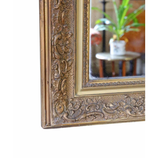 Antique Gilt Overmantle Wall Mirror, 1800s For Sale - Image 5 of 10