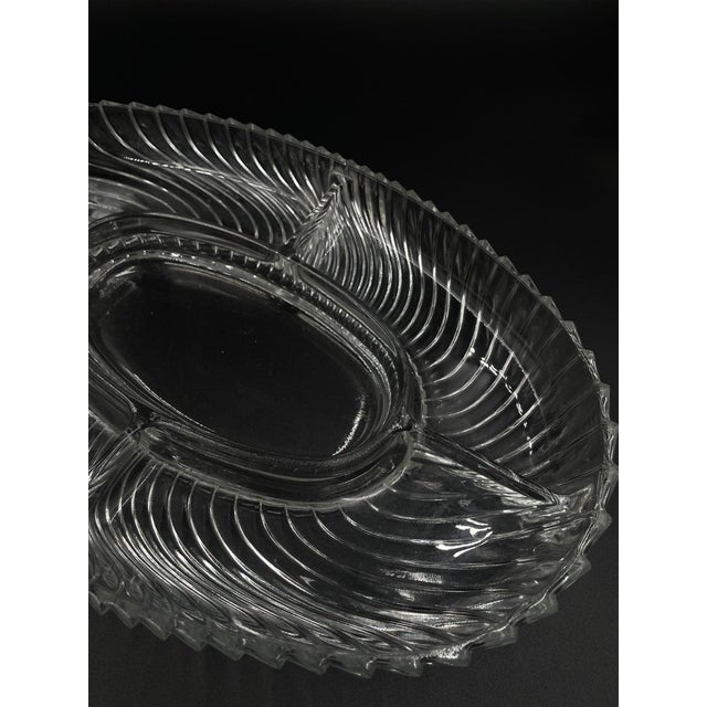 1970s Vintage Glass Divided Platter, 1975 For Sale - Image 5 of 7