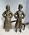 Antique Figural Bronze and Iron Andirons, European Peasant Couple, Circa 1900 For Sale - Image 12 of 12