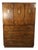 Vintage Campaign Style Armoire With Five Drawers For Sale