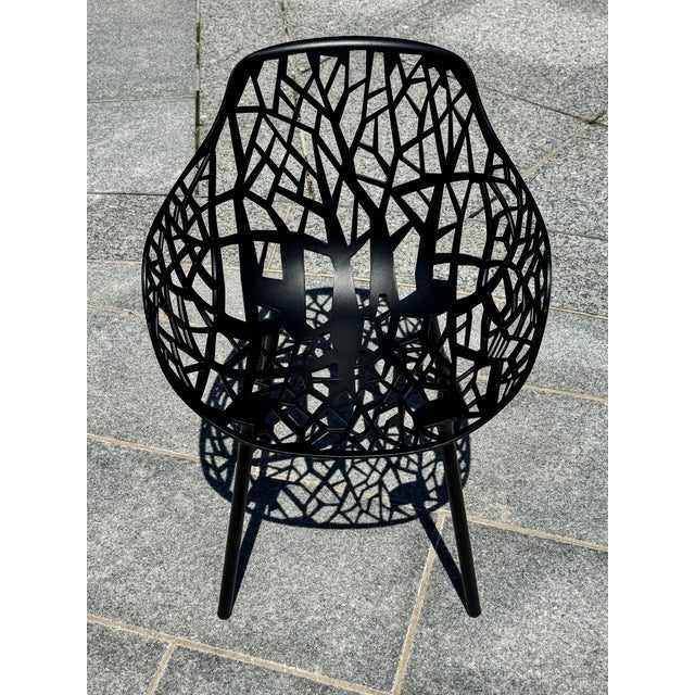 Metal Janus Et Cie Forest Black Aluminum Outdoor Dining Armchairs – 22 Available For Sale - Image 7 of 18