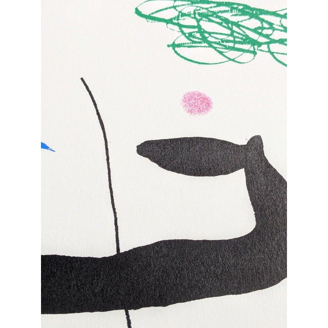 Joan Miro, Sleeping Under the Moon, 1976, Color Lithograph For Sale - Image 4 of 6