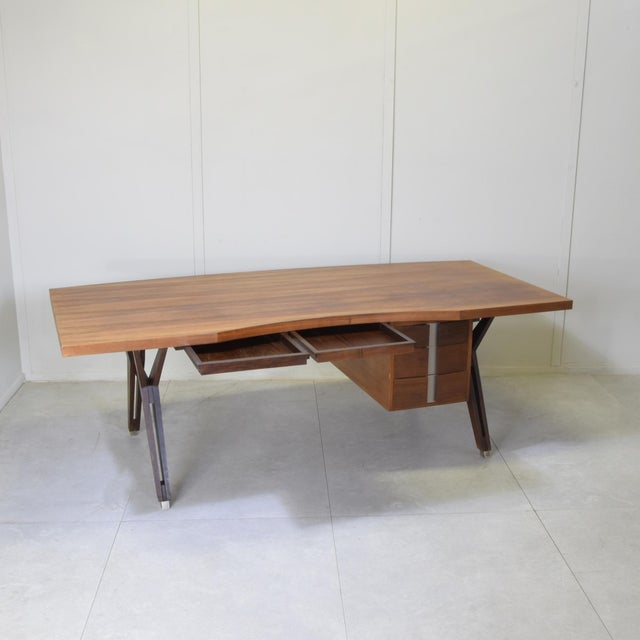 Tolomeo Executive Desk by Ennio Fazioli for Mim Roma, 1960s For Sale - Image 6 of 13