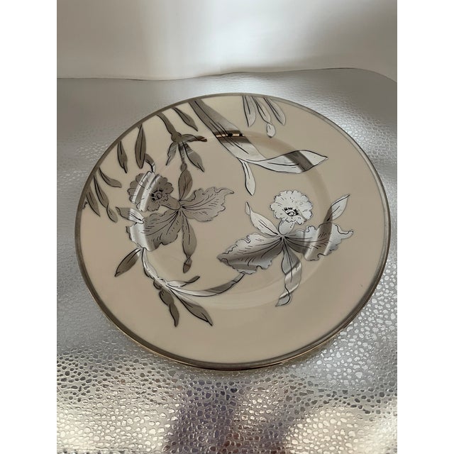 Carole Stupell Mid 20th Century Exquisite Carole Stupell Silver Flower Plates - a Pair For Sale - Image 4 of 4