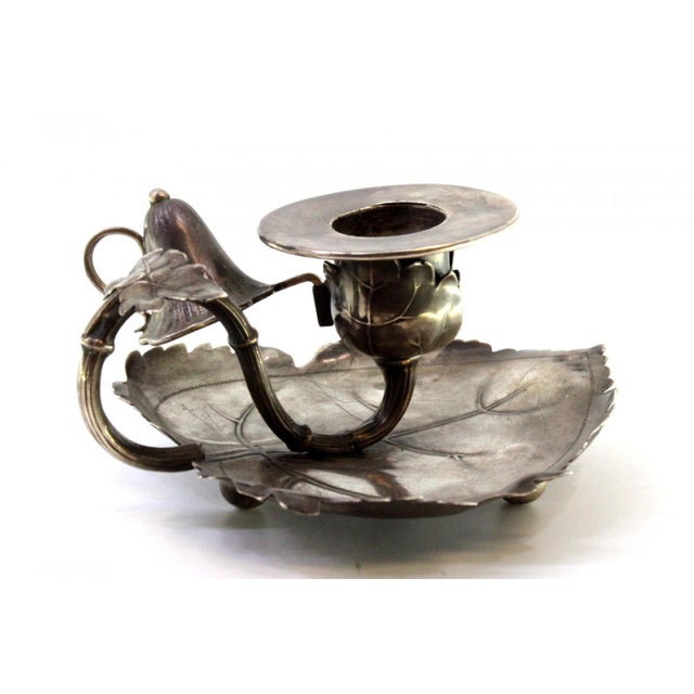 Silver Paddle with Reliefs and Leaf-Shaped Cut Out Base For Sale - Image 5 of 7