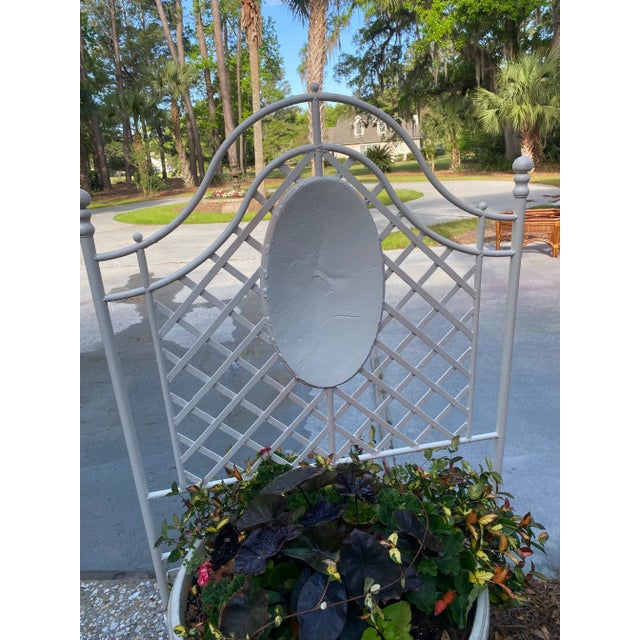 Mid 20th Century Hand Painted Vintage Iron Twin Headboards - a Pair For Sale - Image 10 of 12