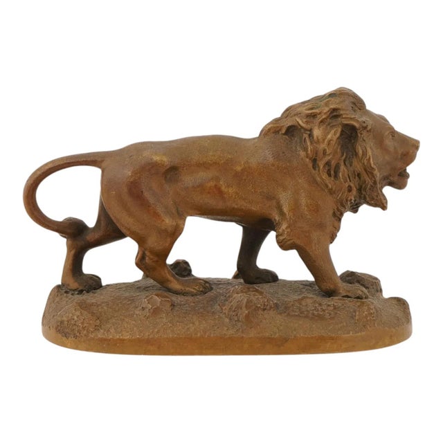 19th Century Antique French School Lion Cast Bronze Sculpture For Sale - Image 5 of 6