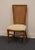 CENTURY FURNITURE Solid Oak Rustic Country French Cane Back Dining Side Chair Upholstery needs to be cleaned or replaced;...