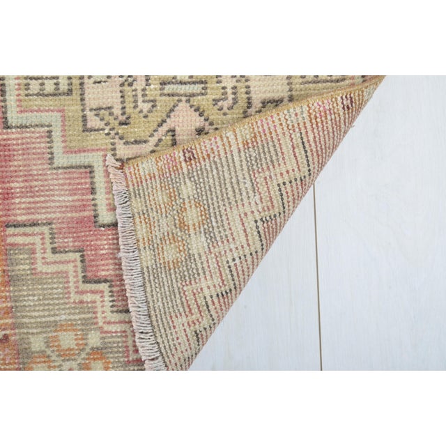 1960s Mid 20th Century Ethnic Wool Handknooted Rug For Sale - Image 5 of 5