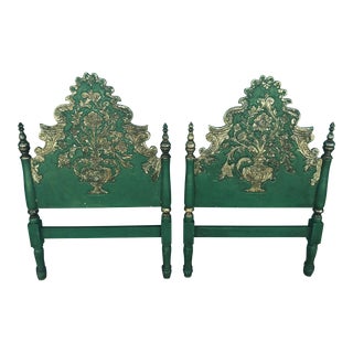 1930s Hand Crafted Italian Filigree Twin Headboards - a Pair For Sale