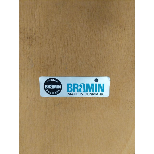 Wood Set of 8 Vintage Danish Modern Dining Chairs by Bramin For Sale - Image 7 of 9