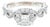 Neil Lane 0.60ctw Princess Cut Halo Diamond Engagement Ring 14k White Gold Sz 5 For Sale