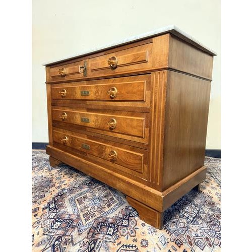 French Walnut Chest of Drawers, Early 20th Century For Sale - Image 4 of 8