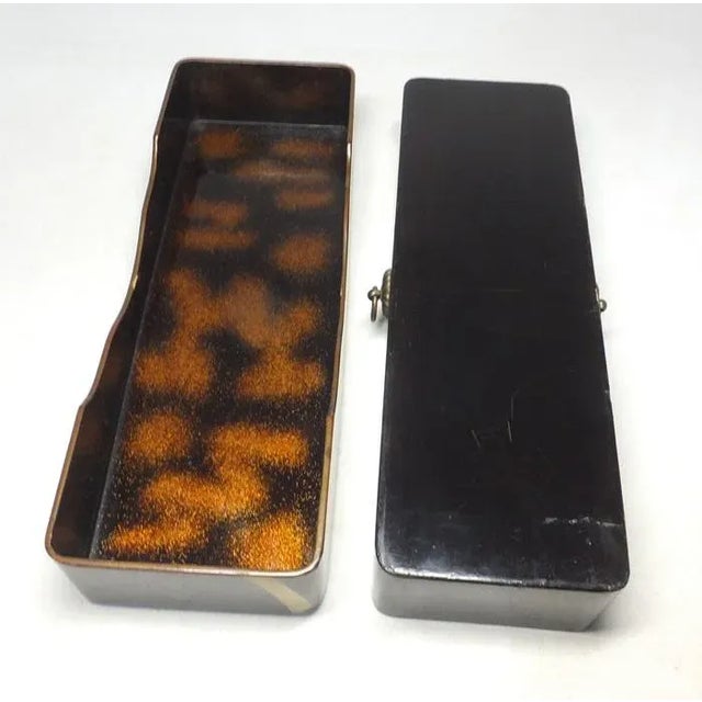 Black 19th Century Japanese Lacquered Fubako For Sale - Image 8 of 13