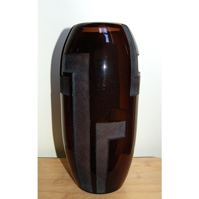 Obusal Vase with Inset Neck by Jean Luce, 1925, in Worn conditions. Designed 1920 to 1949 This piece has an attribution...